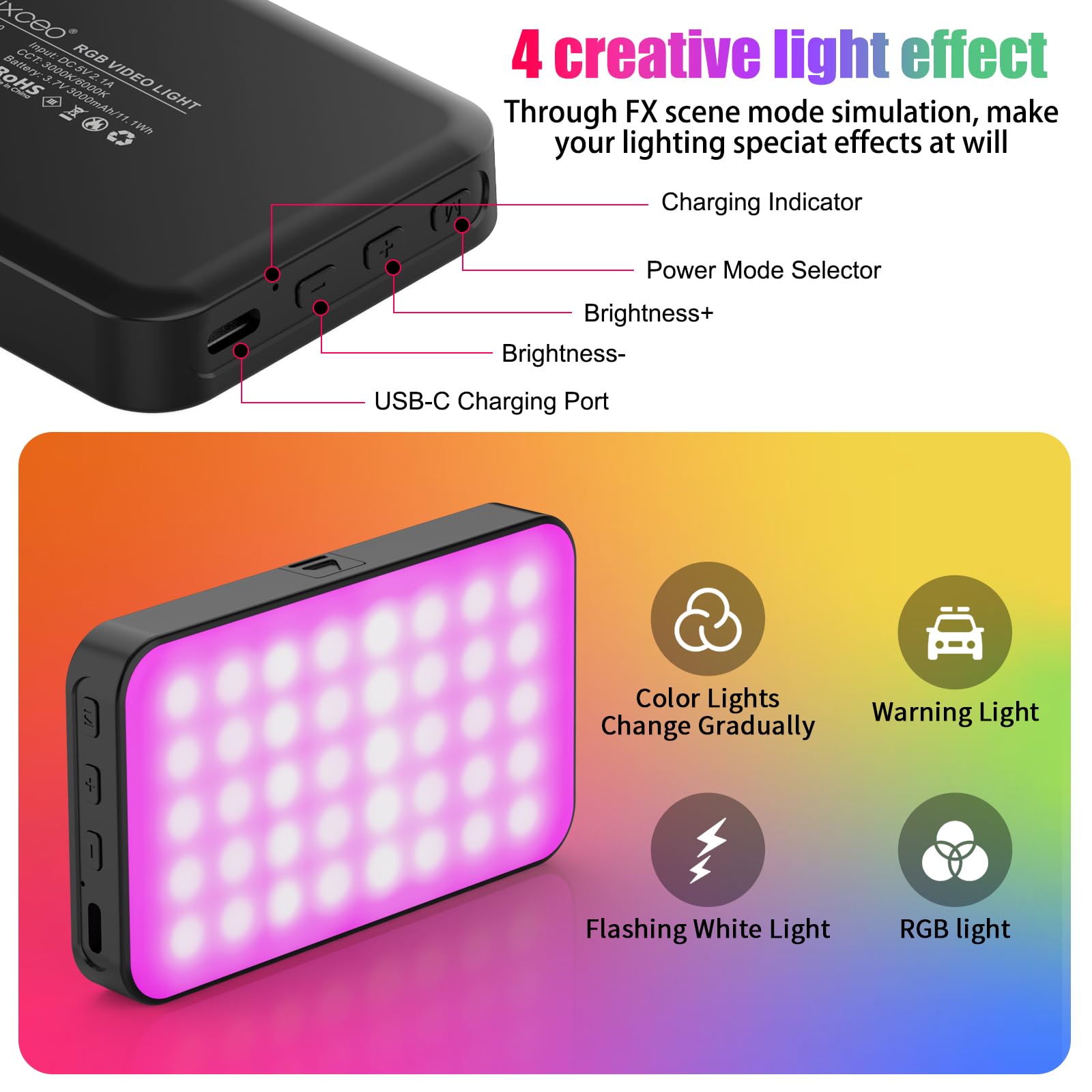 Amazon.com : Leshiou RGB LED Video Light Live Streaming Amazon.com : Leshiou RGB LED Video Light Live Streaming